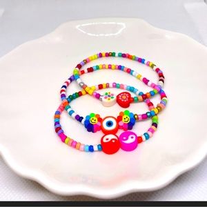 Colorfull 2pcs set Heishi Bracelets